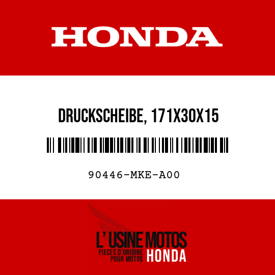 image de 90446-MKE-A00 DRUCKSCHEIBE, 171X30X15