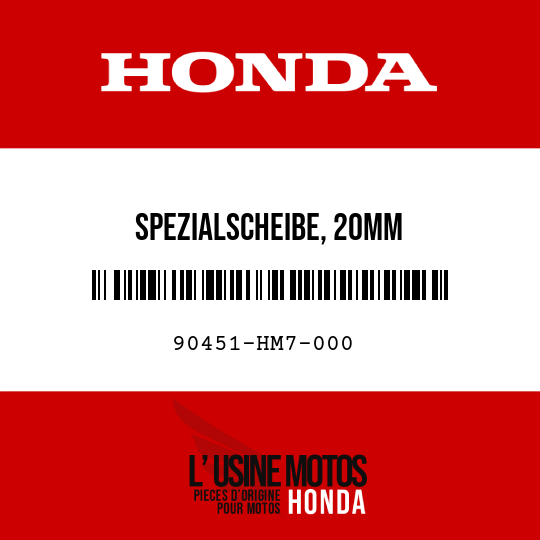 image de 90451-HM7-000 SPEZIALSCHEIBE, 20MM