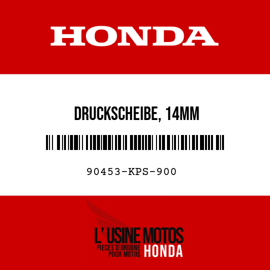 image de 90453-KPS-900 DRUCKSCHEIBE, 14MM