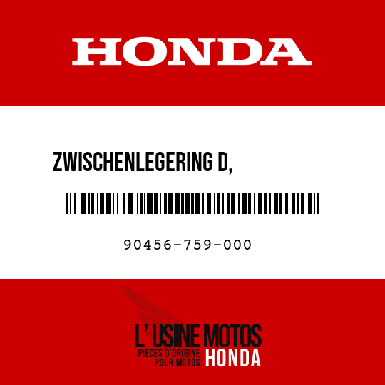 image de 90456-759-000 ZWISCHENLEGERING D,           ENDUNTERSETZUNG, ZWEITER GANG (10MM)