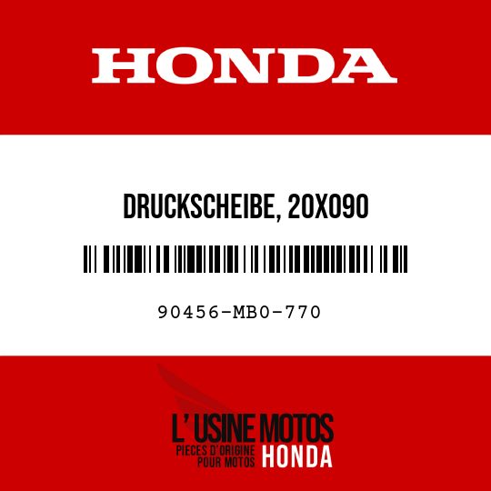 image de 90456-MB0-770 DRUCKSCHEIBE, 20X090