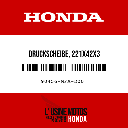 image de 90456-MFA-D00 DRUCKSCHEIBE, 221X42X3