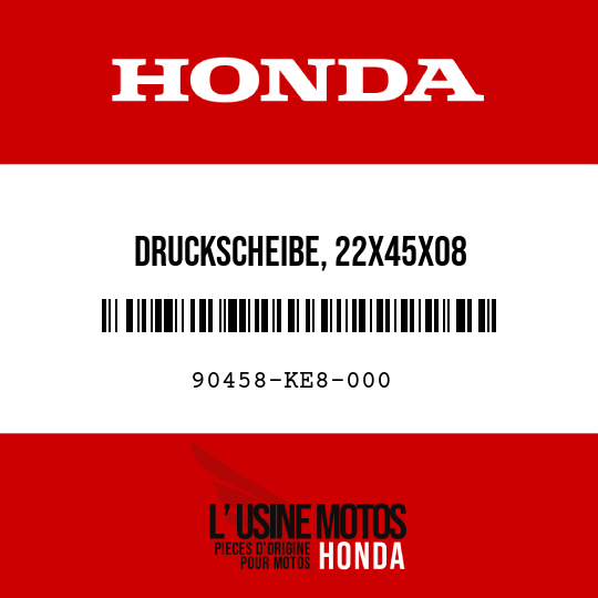 image de 90458-KE8-000 DRUCKSCHEIBE, 22X45X08