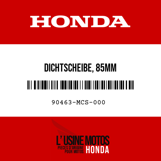 image de 90463-MCS-000 DICHTSCHEIBE, 85MM