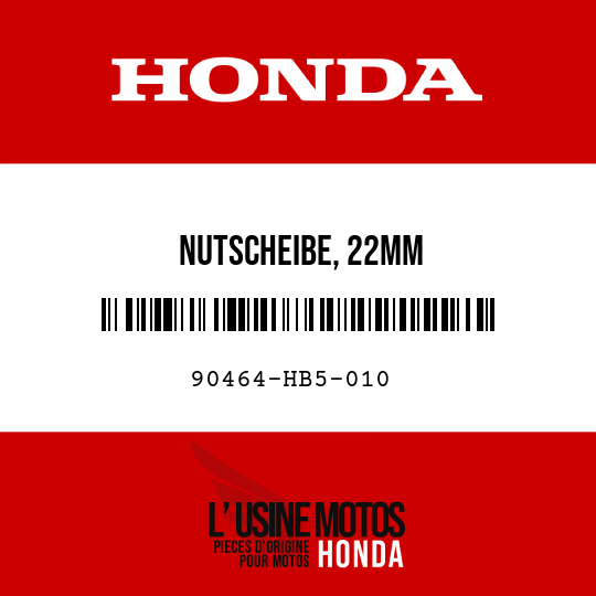 image de 90464-HB5-010 NUTSCHEIBE, 22MM