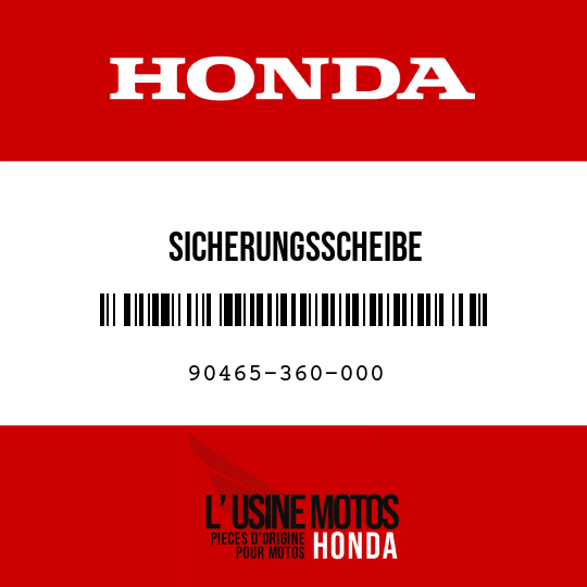 image de 90465-360-000 SICHERUNGSSCHEIBE