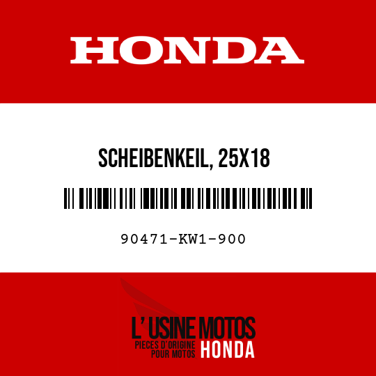 image de 90471-KW1-900 SCHEIBENKEIL, 25X18
