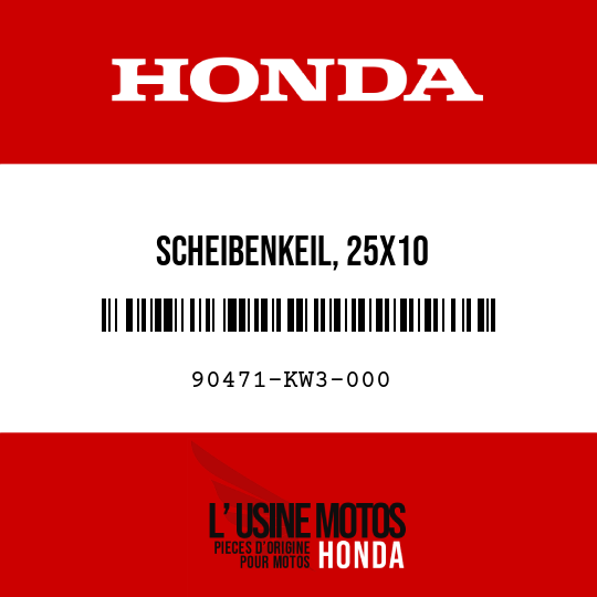 image de 90471-KW3-000 SCHEIBENKEIL, 25X10