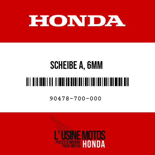 image de 90478-700-000 SCHEIBE A, 6MM
