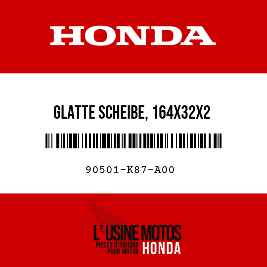 image de 90501-K87-A00 GLATTE SCHEIBE, 164X32X2