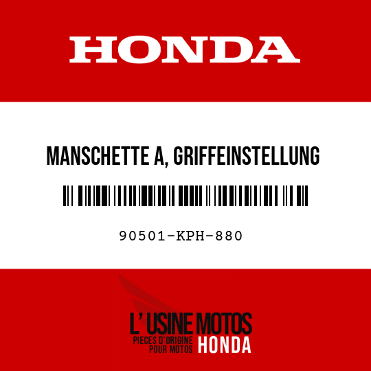 image de 90501-KPH-880 MANSCHETTE A, GRIFFEINSTELLUNG