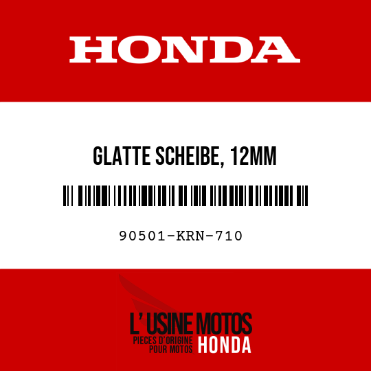 image de 90501-KRN-710 GLATTE SCHEIBE, 12MM