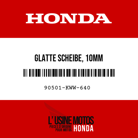 image de 90501-KWW-640 GLATTE SCHEIBE, 10MM