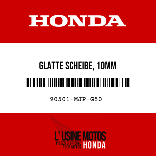 image de 90501-MJP-G50 GLATTE SCHEIBE, 10MM