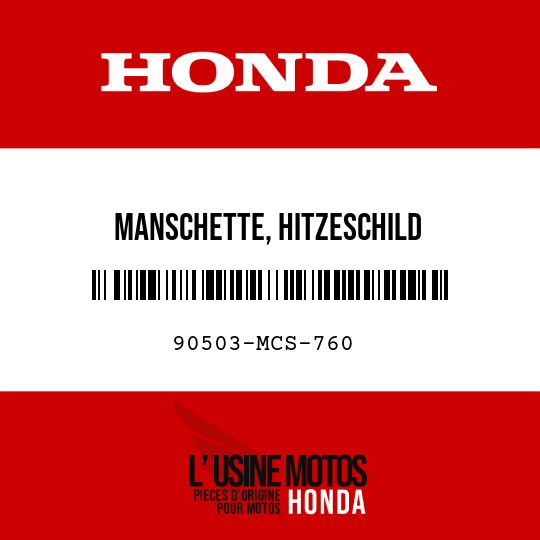 image de 90503-MCS-760 MANSCHETTE, HITZESCHILD