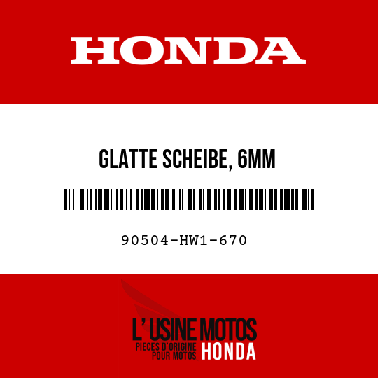 image de 90504-HW1-670 GLATTE SCHEIBE, 6MM