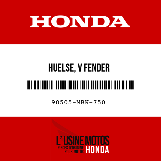 image de 90505-MBK-750 HUELSE, V FENDER