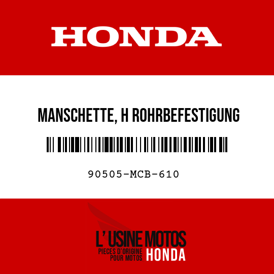 image de 90505-MCB-610 MANSCHETTE, H ROHRBEFESTIGUNG