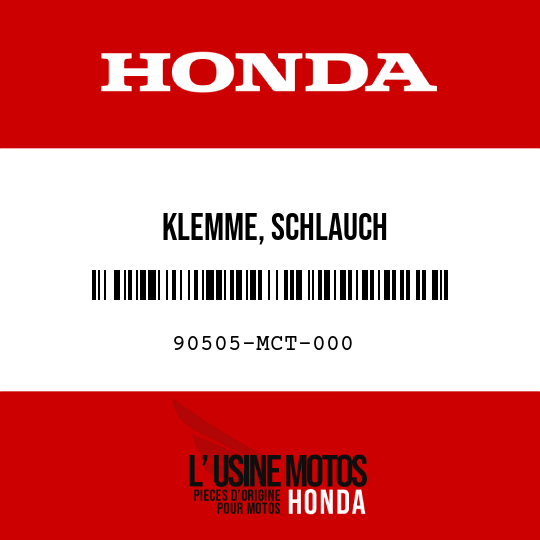 image de 90505-MCT-000 KLEMME, SCHLAUCH