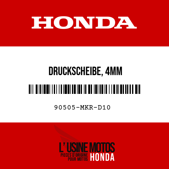 image de 90505-MKR-D10 DRUCKSCHEIBE, 4MM