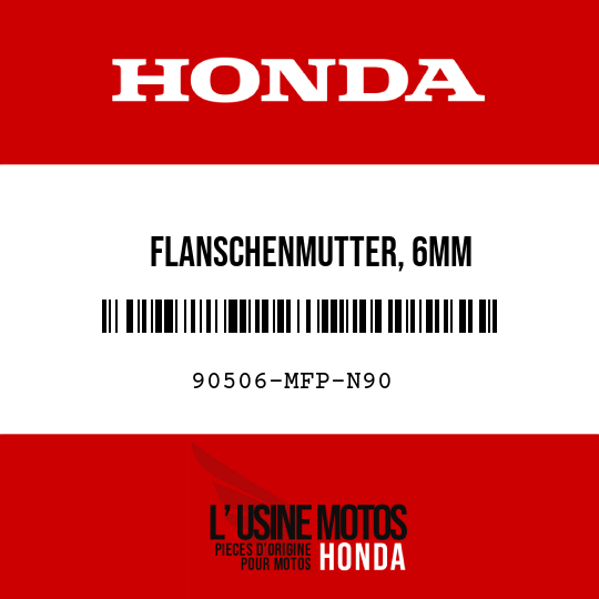 image de 90506-MFP-N90 FLANSCHENMUTTER, 6MM