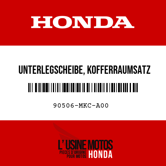 image de 90506-MKC-A00 UNTERLEGSCHEIBE, KOFFERRAUMSATZ