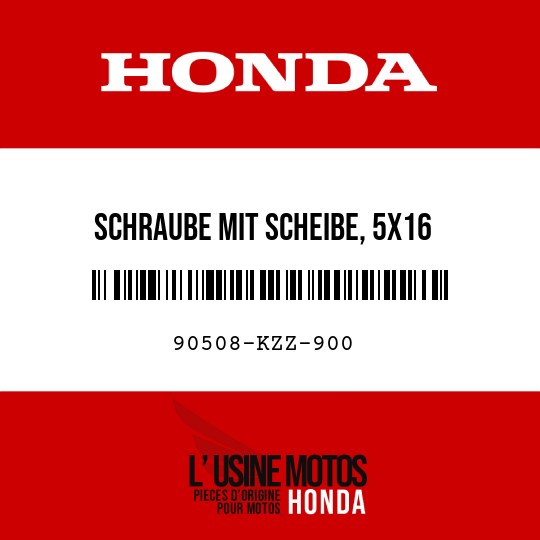 image de 90508-KZZ-900 SCHRAUBE MIT SCHEIBE, 5X16
