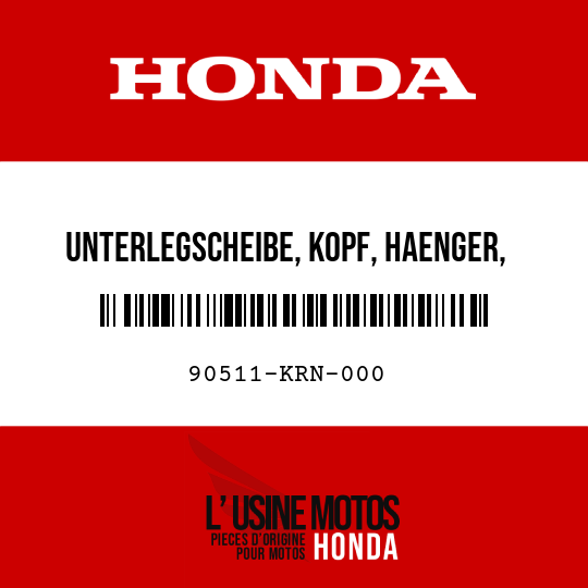 image de 90511-KRN-000 UNTERLEGSCHEIBE, KOPF, HAENGER, PLATTE
