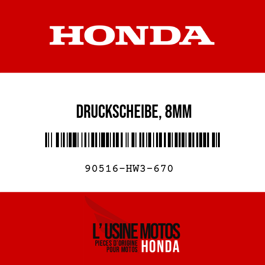 image de 90516-HW3-670 DRUCKSCHEIBE, 8MM