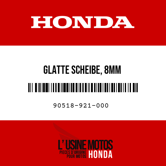 image de 90518-921-000 GLATTE SCHEIBE, 8MM