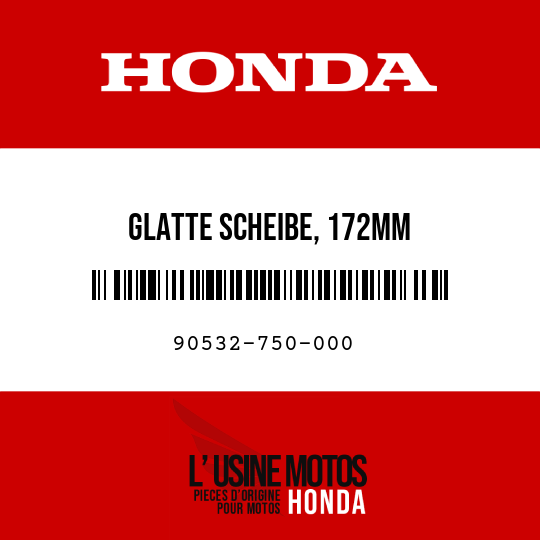 image de 90532-750-000 GLATTE SCHEIBE, 172MM