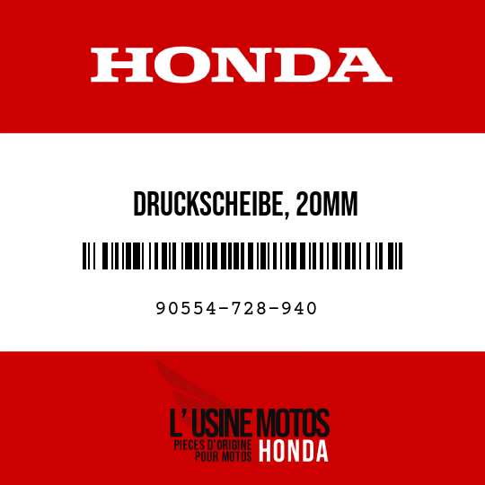 image de 90554-728-940 DRUCKSCHEIBE, 20MM