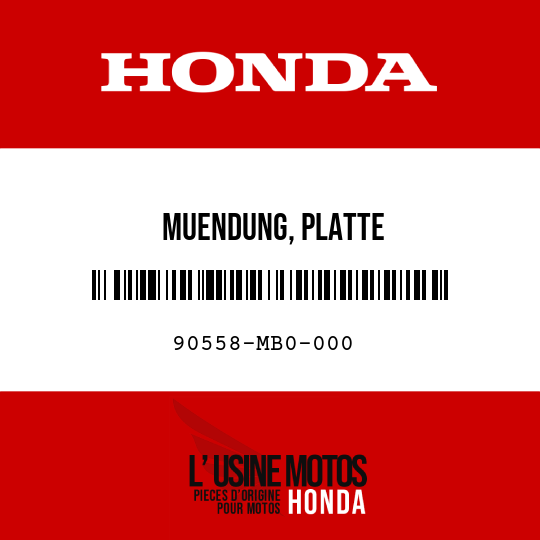 image de 90558-MB0-000 MUENDUNG, PLATTE