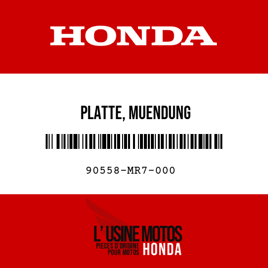 image de 90558-MR7-000 PLATTE, MUENDUNG