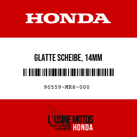 image de 90559-MR8-000 GLATTE SCHEIBE, 14MM