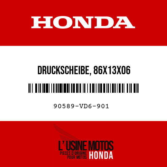 image de 90589-VD6-901 DRUCKSCHEIBE, 86X13X06