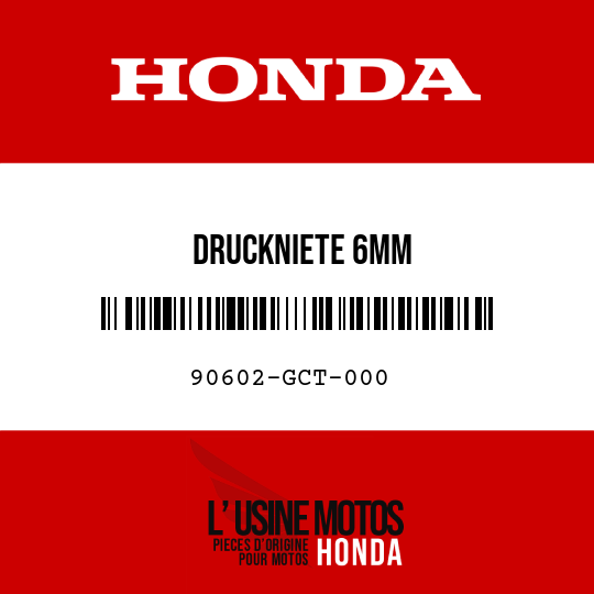 image de 90602-GCT-000 DRUCKNIETE 6MM