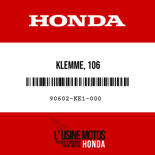image de 90602-KE1-000 KLEMME, 106