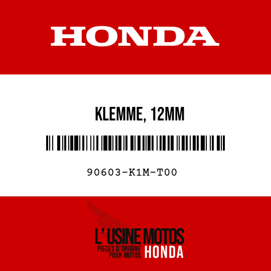 image de 90603-K1M-T00 KLEMME, 12MM