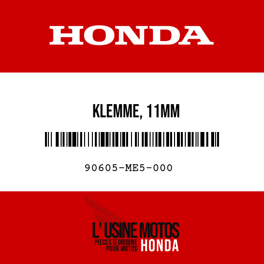 image de 90605-ME5-000 KLEMME, 11MM