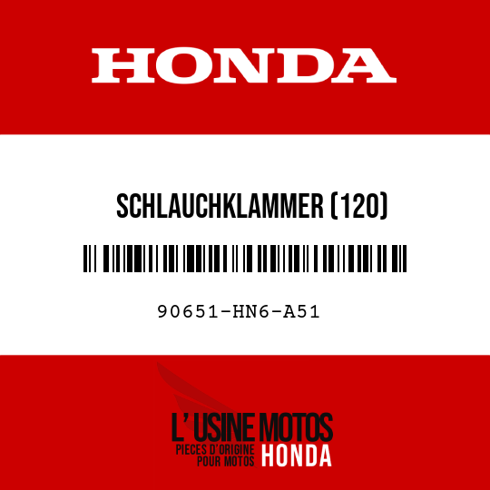 image de 90651-HN6-A51 SCHLAUCHKLAMMER (120)