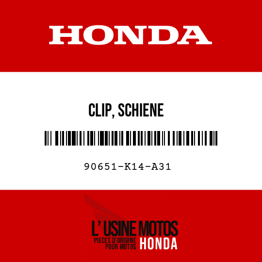 image de 90651-K14-A31 CLIP, SCHIENE