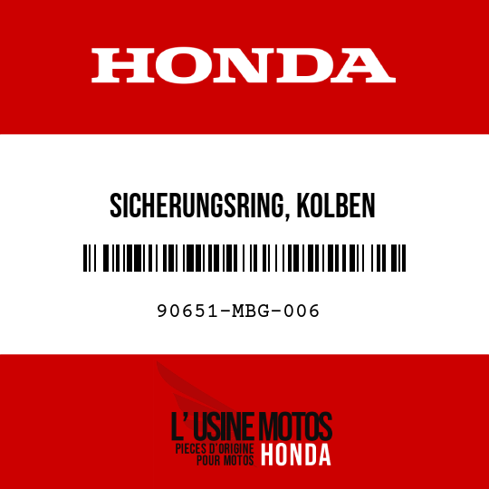 image de 90651-MBG-006 SICHERUNGSRING, KOLBEN