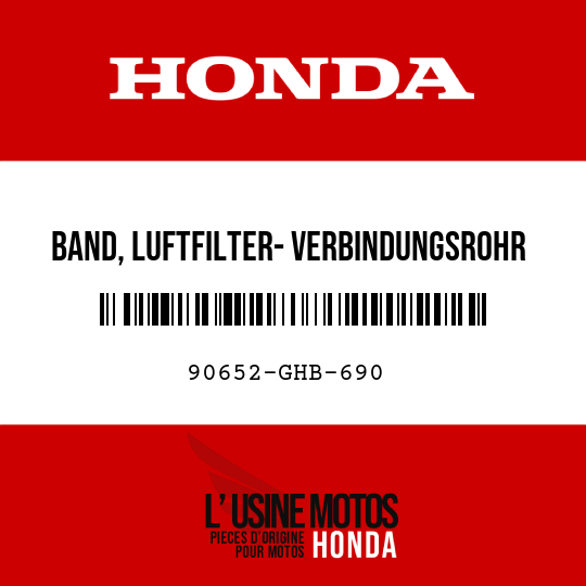 image de 90652-GHB-690 BAND, LUFTFILTER- VERBINDUNGSROHR (52)