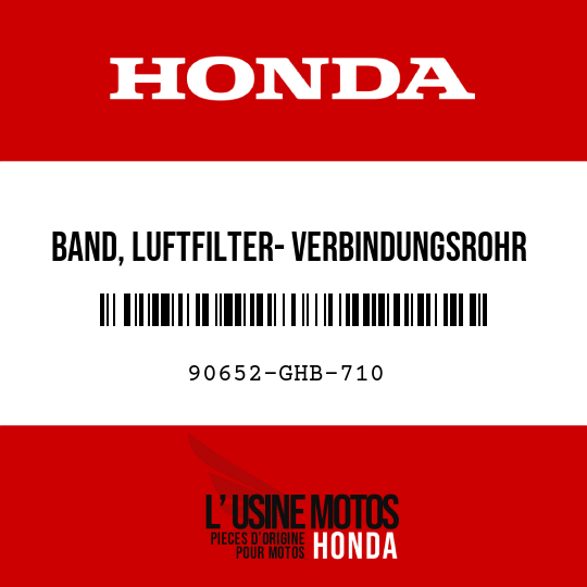 image de 90652-GHB-710 BAND, LUFTFILTER- VERBINDUNGSROHR