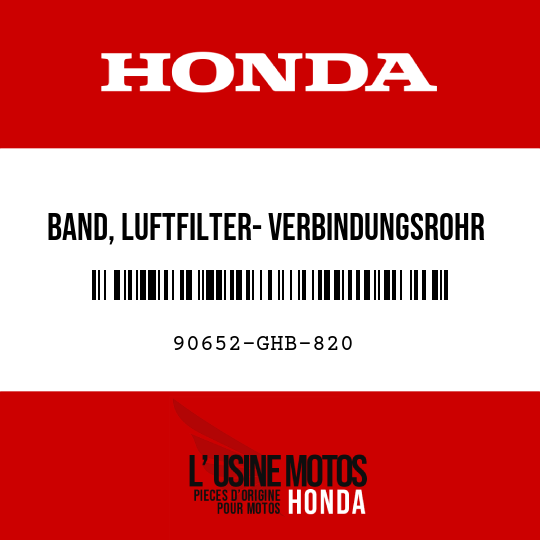 image de 90652-GHB-820 BAND, LUFTFILTER- VERBINDUNGSROHR (78)