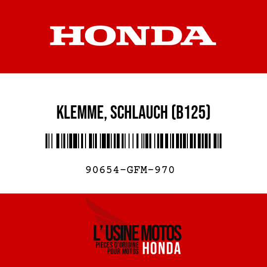 image de 90654-GFM-970 KLEMME, SCHLAUCH (B125)