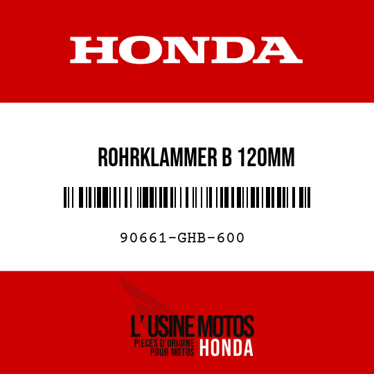 image de 90661-GHB-600 ROHRKLAMMER B 120MM