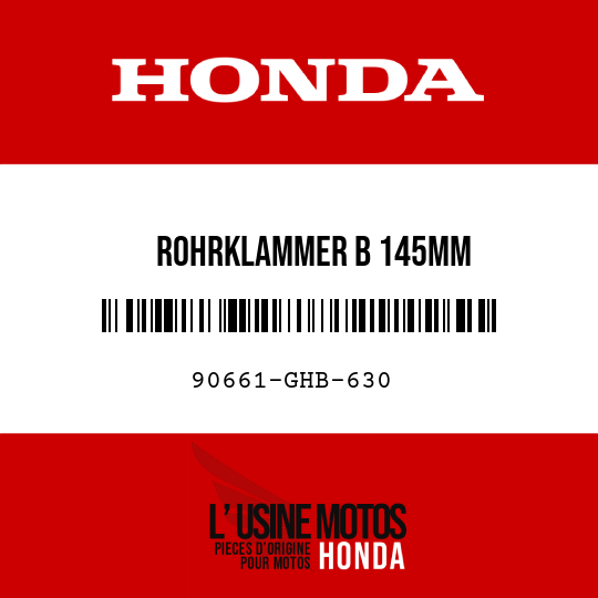 image de 90661-GHB-630 ROHRKLAMMER B 145MM
