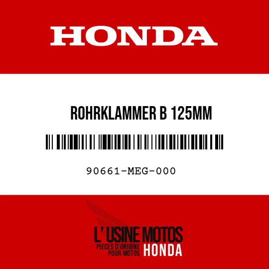 image de 90661-MEG-000 ROHRKLAMMER B 125MM